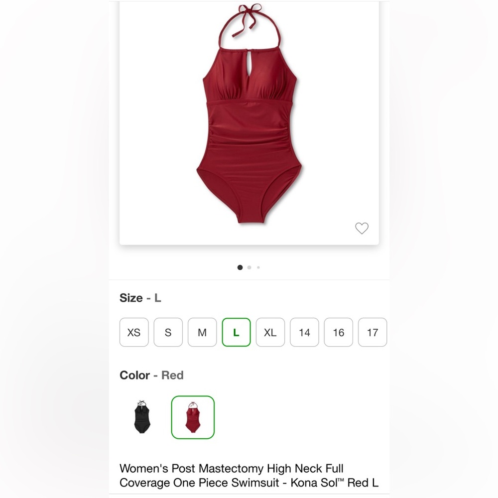 Womens Post Mastectomy High neck full coverage one piece swim suit